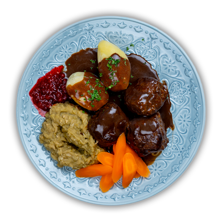 Tallerken med kjøttkaker